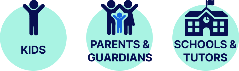 Kids, parents & guardians, schools & tutors